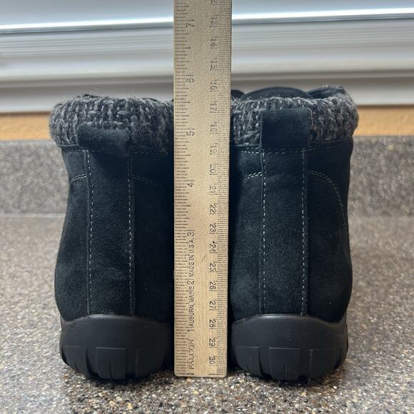 Propet Ankle Bootie Women's Sz 10 M (B) Black Suede Comfort Casual Lace Up Boots - Picture 9 of 11